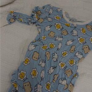 Little Sleepies Blue breakfast Pajama Set